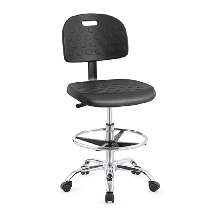 PU Soft Workshop Lift Swivel Armless Task Chairs for Lab Furniture