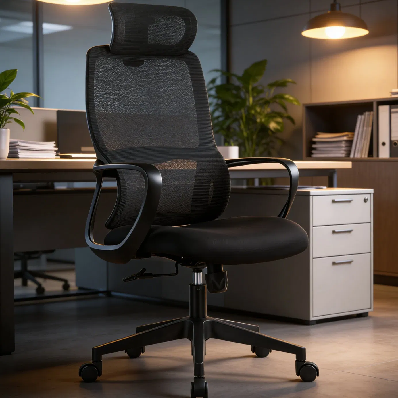 Armless Mesh Office Chair, MID Back Ergonomic Task Chair, Breathable Mesh Back