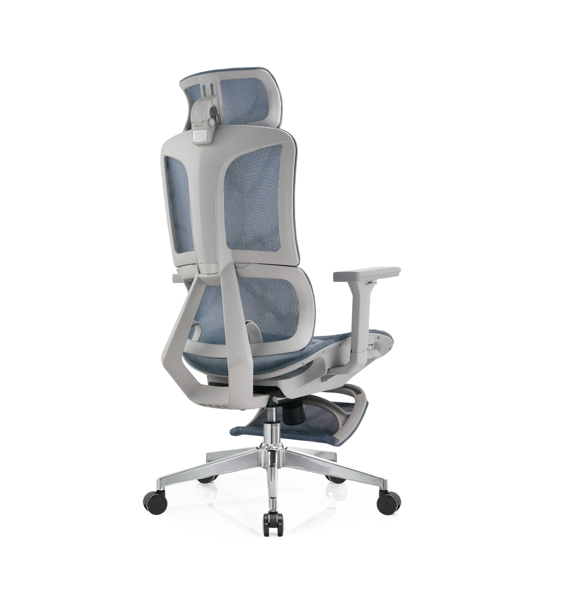 Modern Ergonomic Plywood Mesh Office Chair with Plaid Back Hollow Seat for Long Sitting Computer Learning Use
