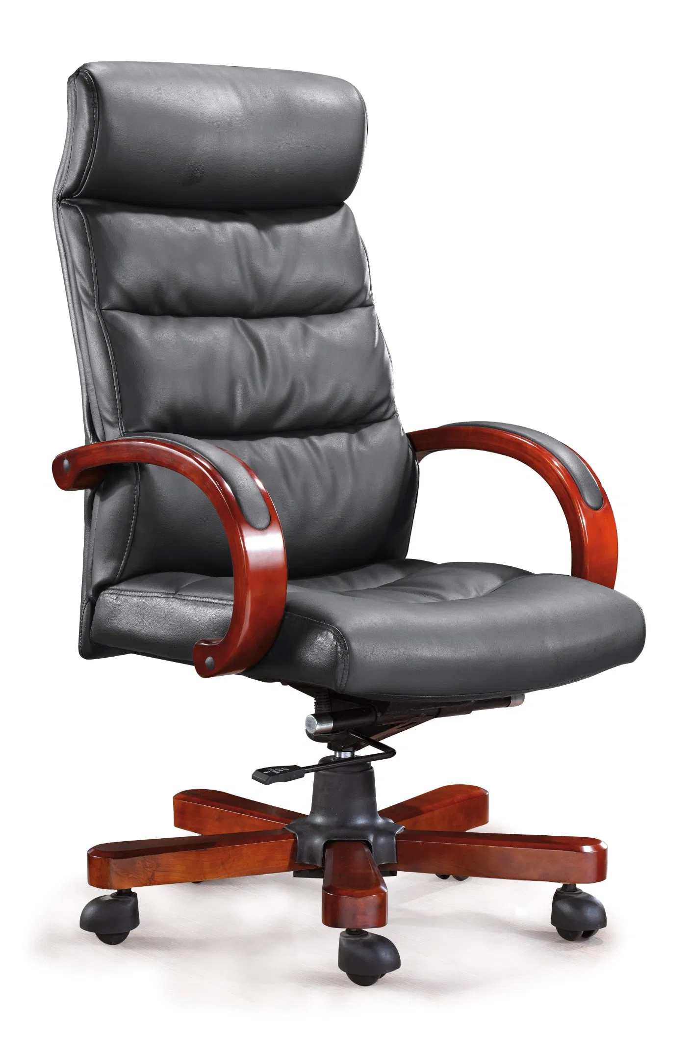 Luxury Classic Office Furniture Quality Black Leather Swivel Executive Chair Big and Tall High Back