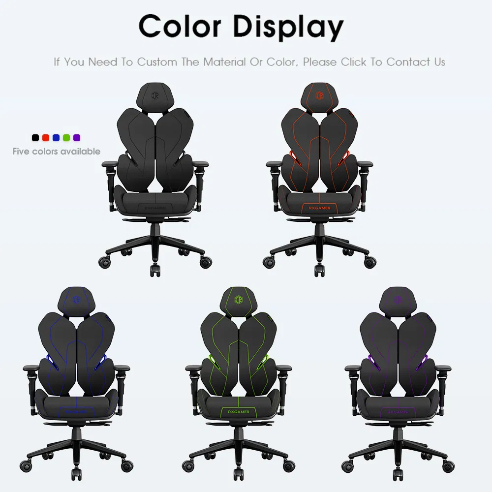 Big Tall Gaming Chair Adjustable Ergonomic 5D Armrest Black Executive Style Nylon Swivel Sillas Gamer Revolving Chair