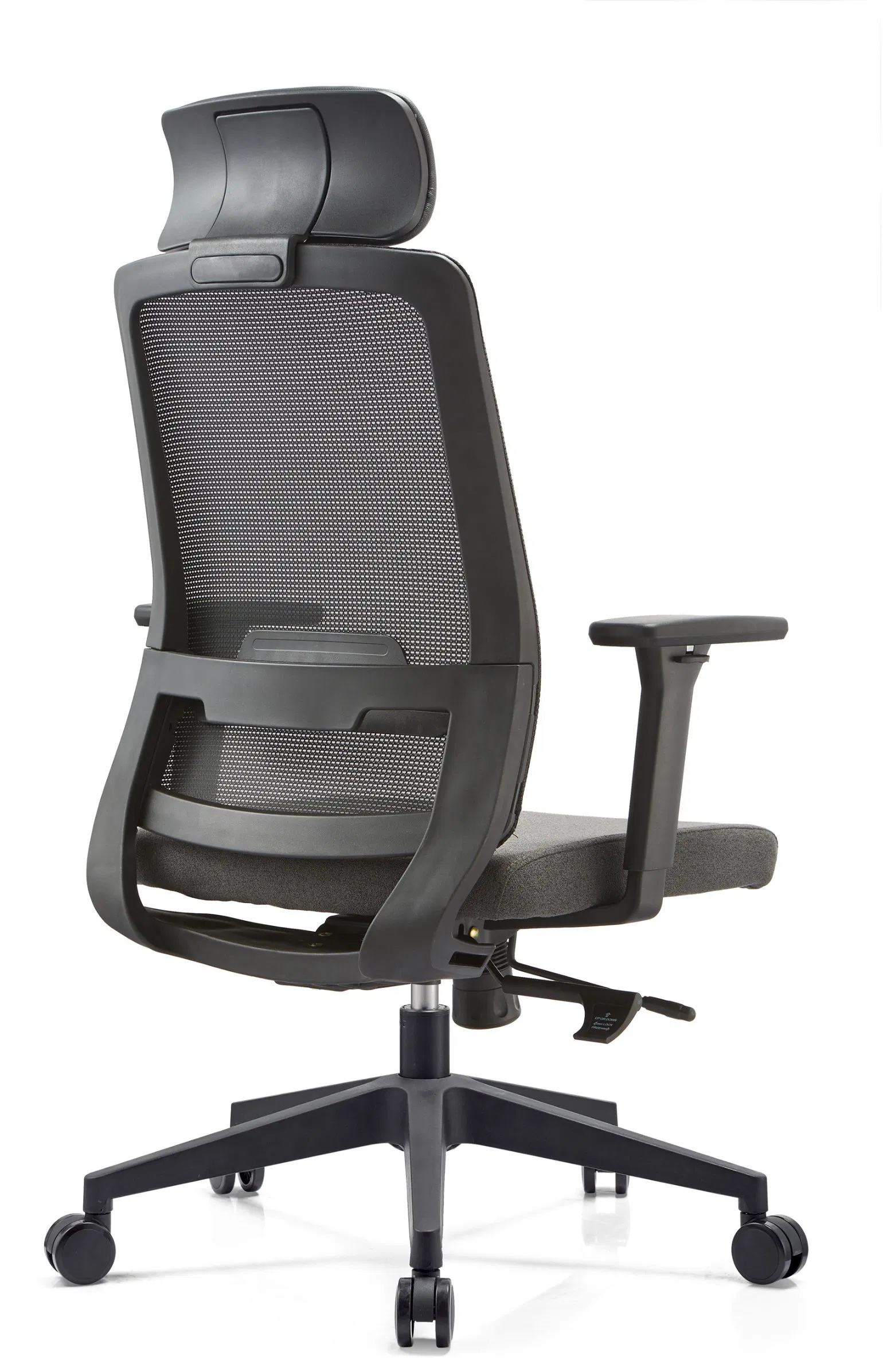 Mesh Desk Chair with Fixed Arms &amp; Lumbar Support, Office Furniture Swivel Rolling Chair for Long Hours Work &amp; Study
