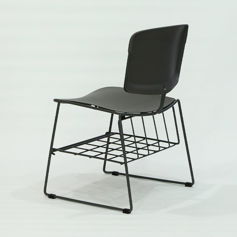 School Furniture Metal Frame Training Chair Armless Plastic Conference Chair