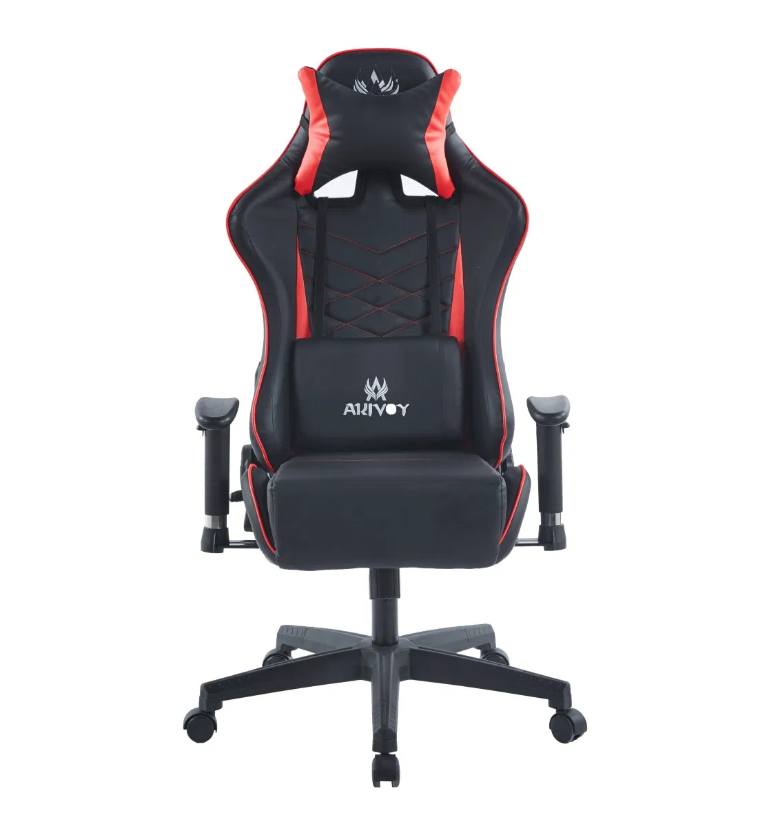 Modern Ergonomic Adjustable High-Back E-Sports Computer Gaming Chair with Lumbar &amp; Headrest-Black/Red for Home Office Gamer Swivel Chair Furniture