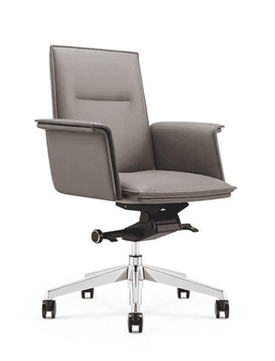 High Back PU Leather Executive Office Ergonomic Chair with Aluminum Alloy High Feet