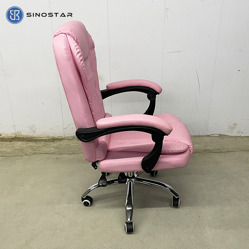 Modern High-Back Managerial Chair Featuring PU Leather and Smooth Casters
