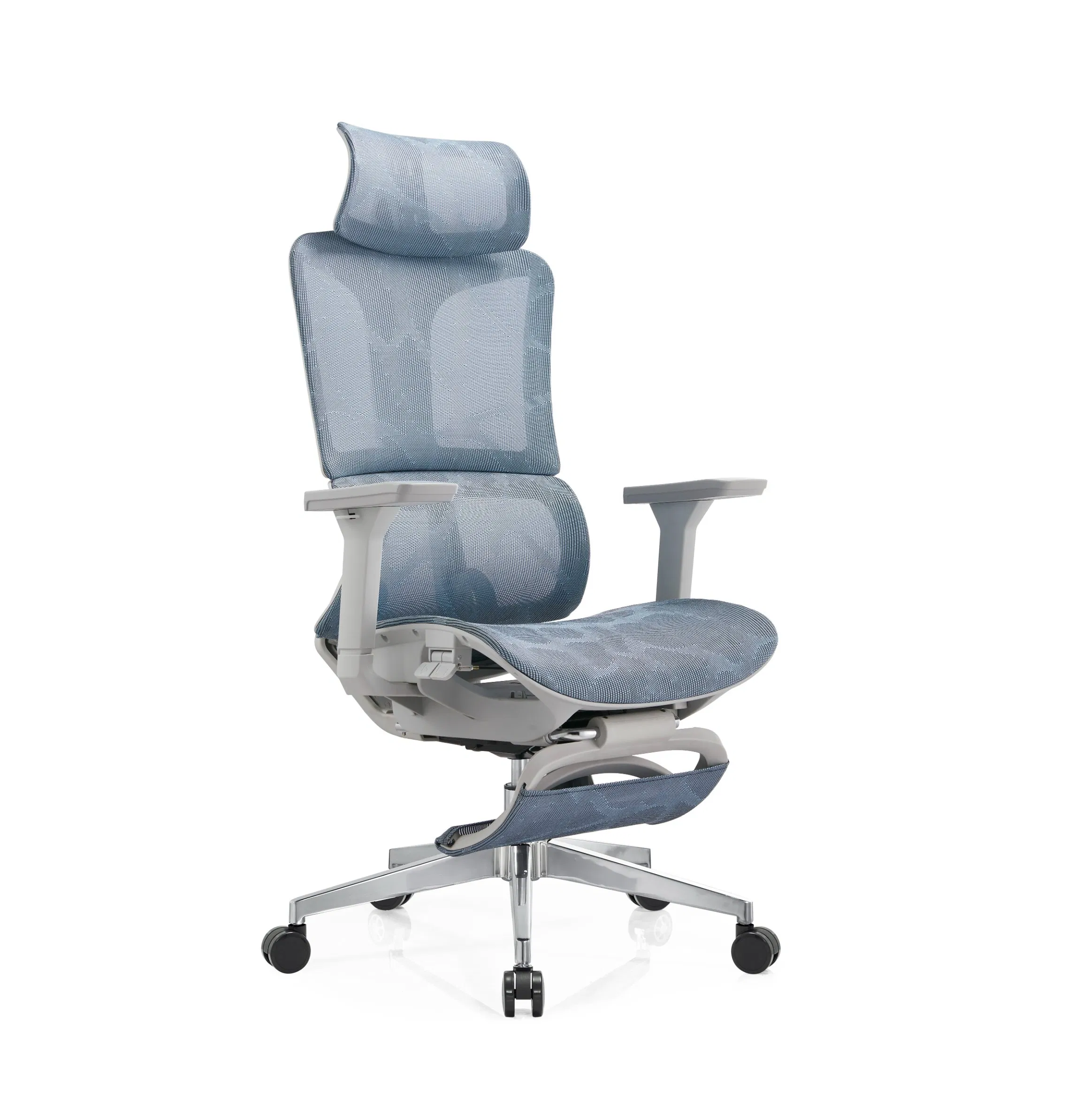 Modern Ergonomic Plywood Mesh Office Chair with Plaid Back Hollow Seat for Long Sitting Computer Learning Use
