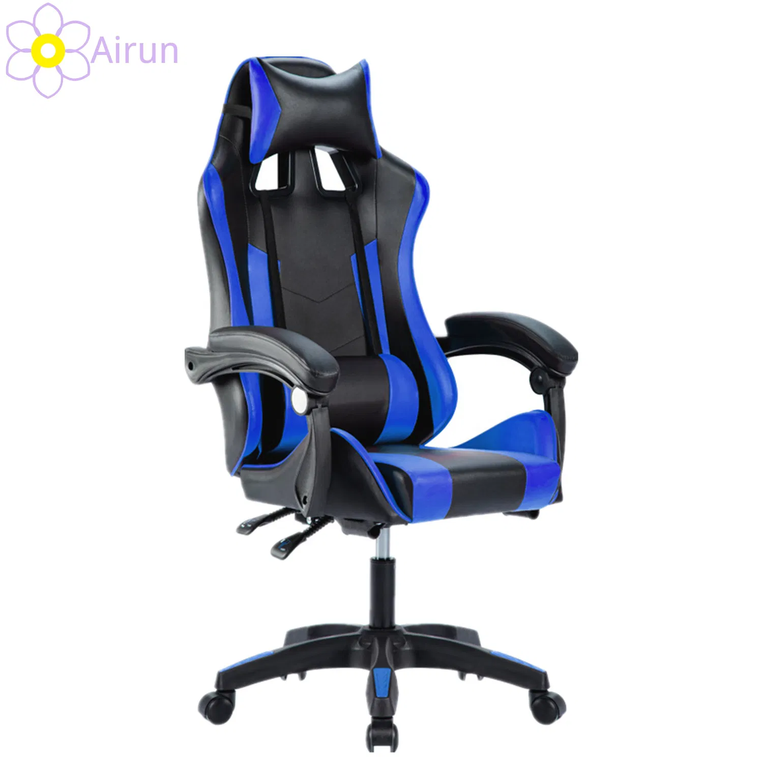 Rolling Rotating Height Adjustable Swivel Ergonomic E-Sports PC Gamer Chair Blue Comfort Computer Gaming Chair with Footrest