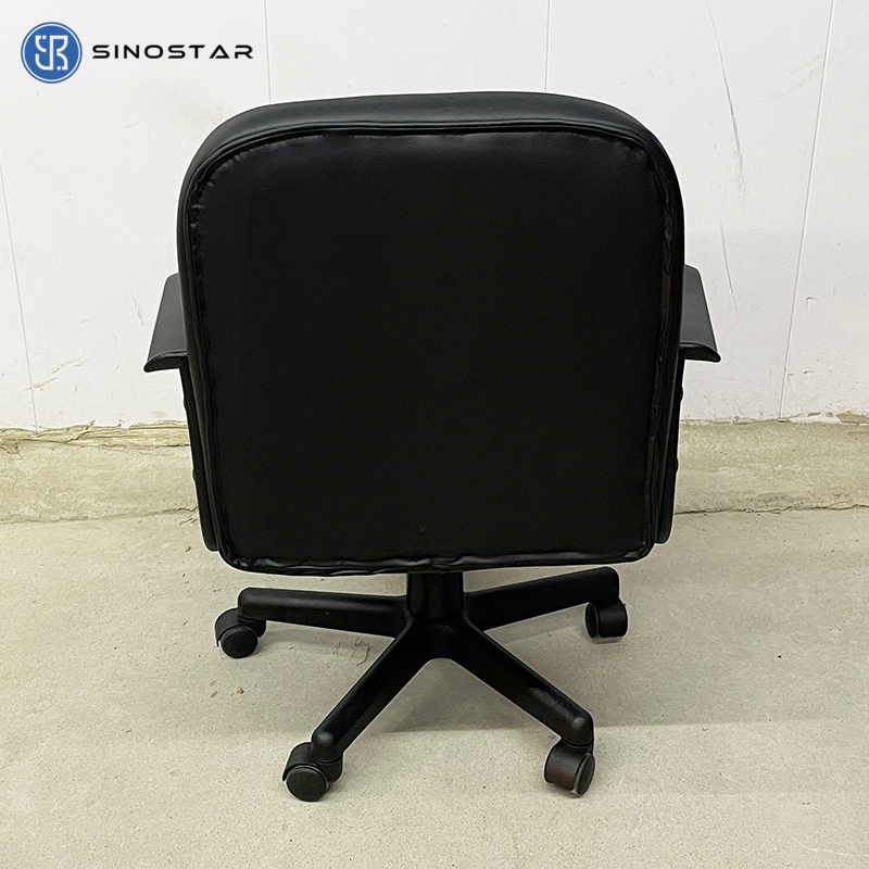 Commercial-Grade Managerial Chair Featuring PU Leather Upholstery and Height Adjustment