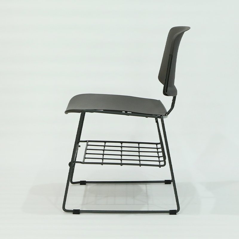School Furniture Metal Frame Training Chair Armless Plastic Conference Chair