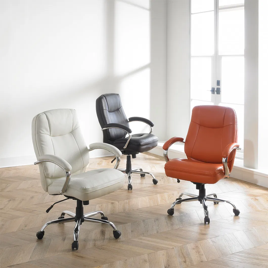 China Factory Directly Big and Tall Black Manager Swivel Leather PU Executive Office Chair