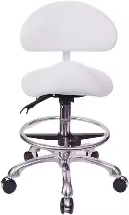 Hot Sale Saddle Stool Chair with Backrest with Foot Ring Rolling Chair