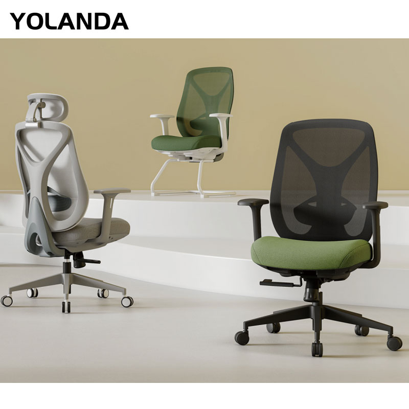Yolanda China Wholese Modern Ergonomic Mesh Office Chair Swivel Comfortable Big Size Heavy-Duty Chairs for Office Furniture