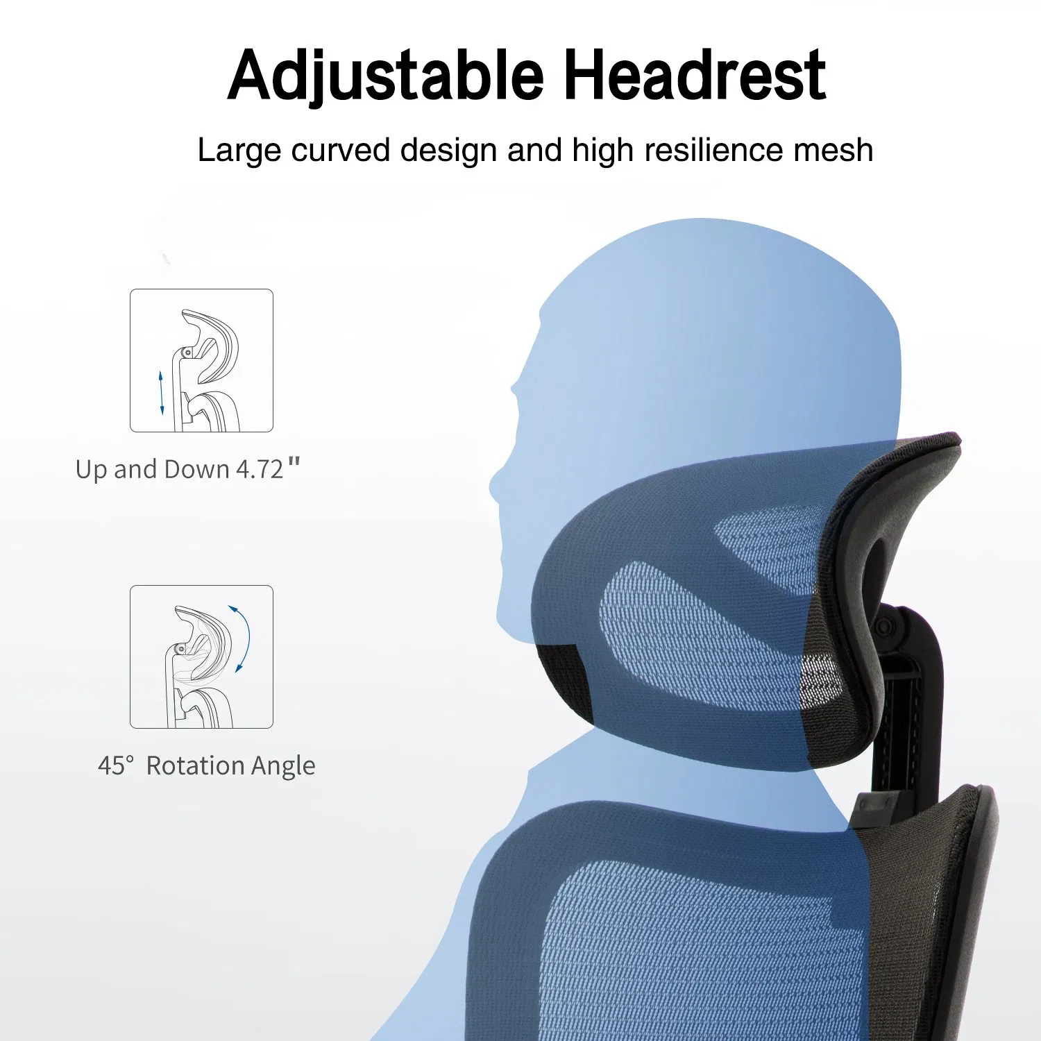 Tiltable High Back Gaming Ergonomic Study Work Office Chair with 2D Lumbar Support