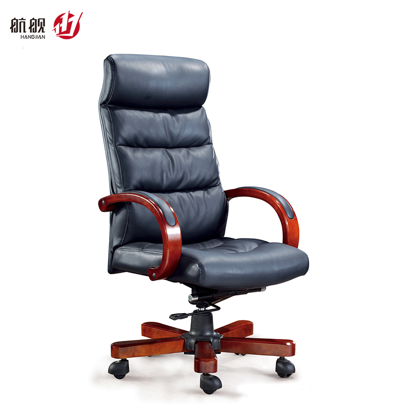 Luxury Classic Office Furniture Quality Black Leather Swivel Executive Chair Big and Tall High Back