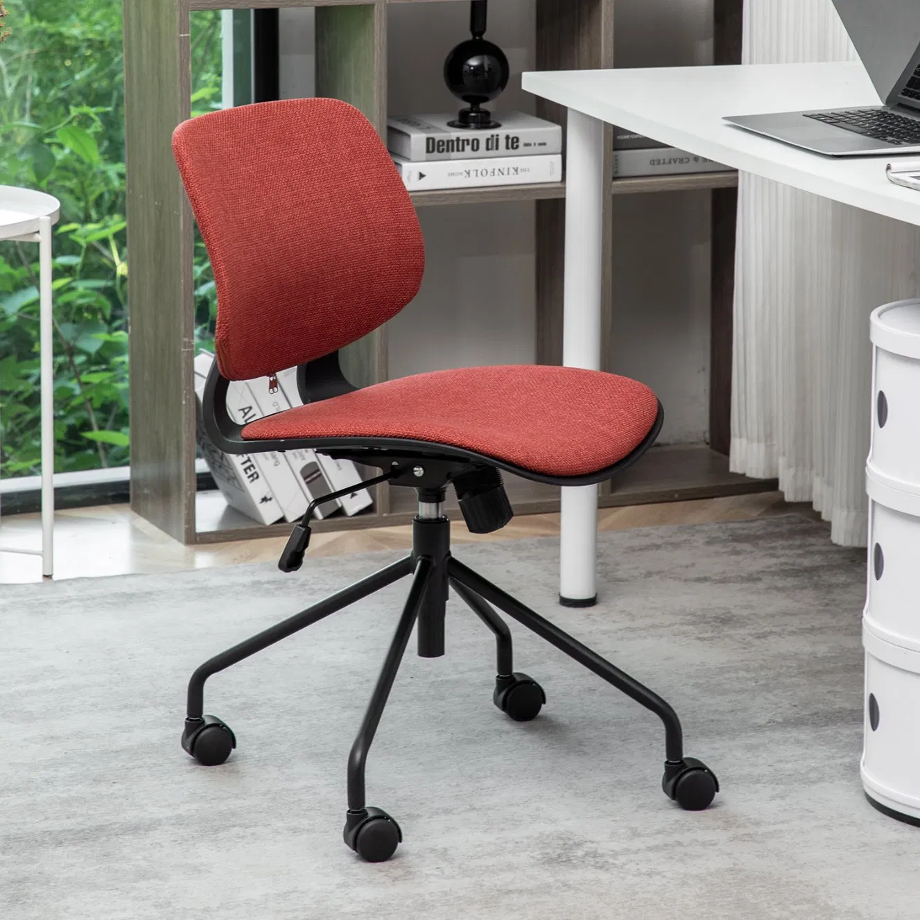 Multifunctional Armless 360 Swivel PU Desk Adjustable Kids Study Computer Chair