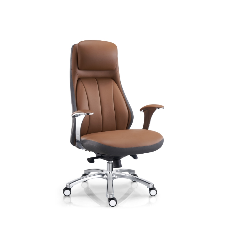 Luxury Commercial Executive Furniture High Back Manager Leather Swivel Ergonomic Computer Office Chair with Wheels