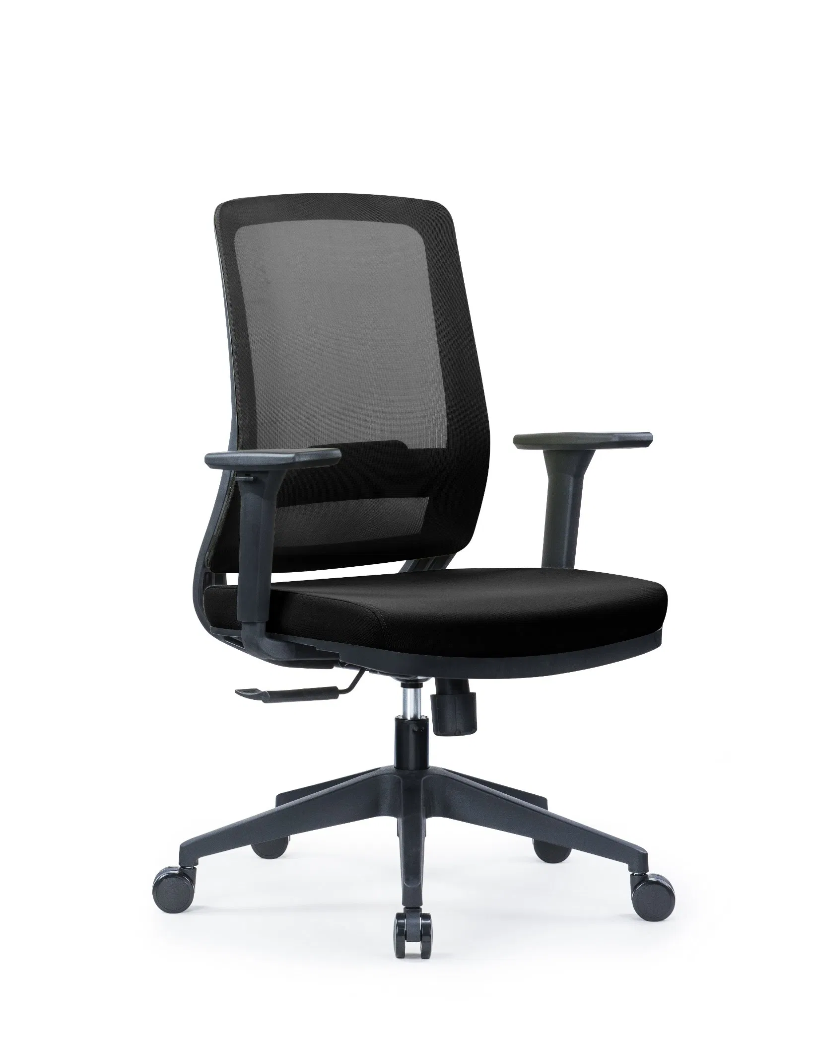 Mesh Task Chair with Fixed Arms &amp; Lumbar Support, Ergonomic Home Office Chair, Height Adjustable Smooth Rolling Chair