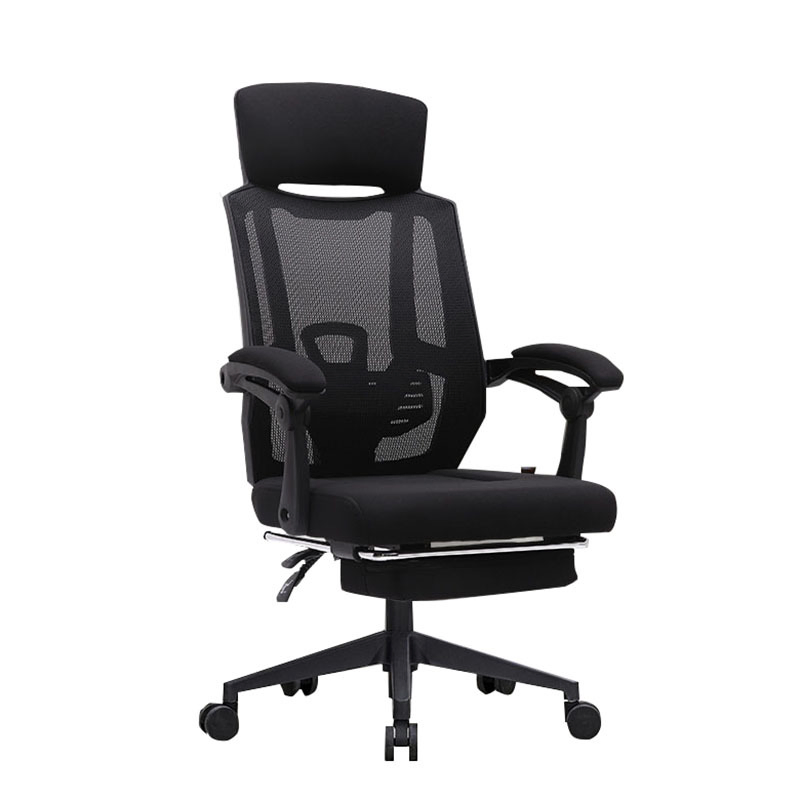 Big and Tall Reclining Adjustable-Back Office Executive Mesh Chair with Footrest