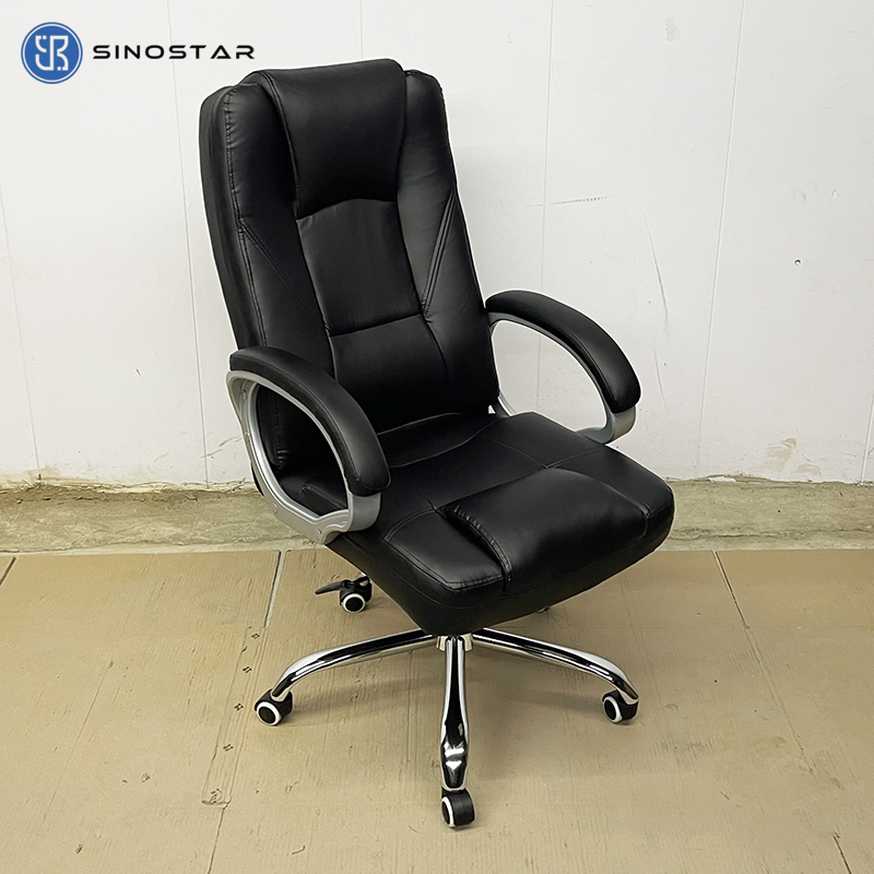 Managerial Office Chair Featuring Multi-Position Tilt and Fixed Armrests