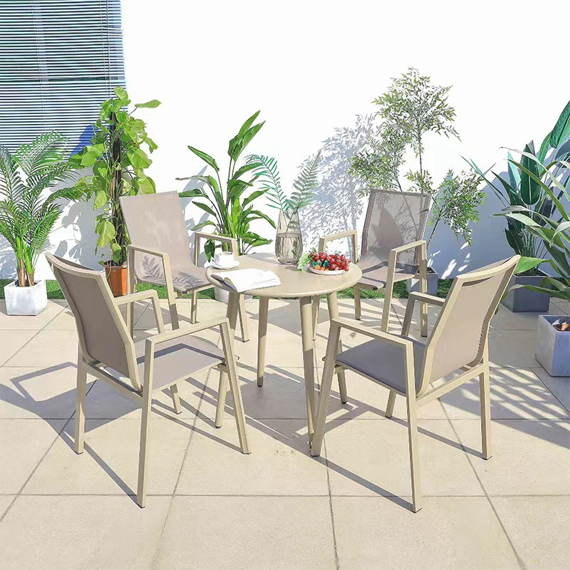 Bamboo Furniture Set Dining Room Table and Chairs Garden Patio Rattan Outdoor Furniture for Sitting Room