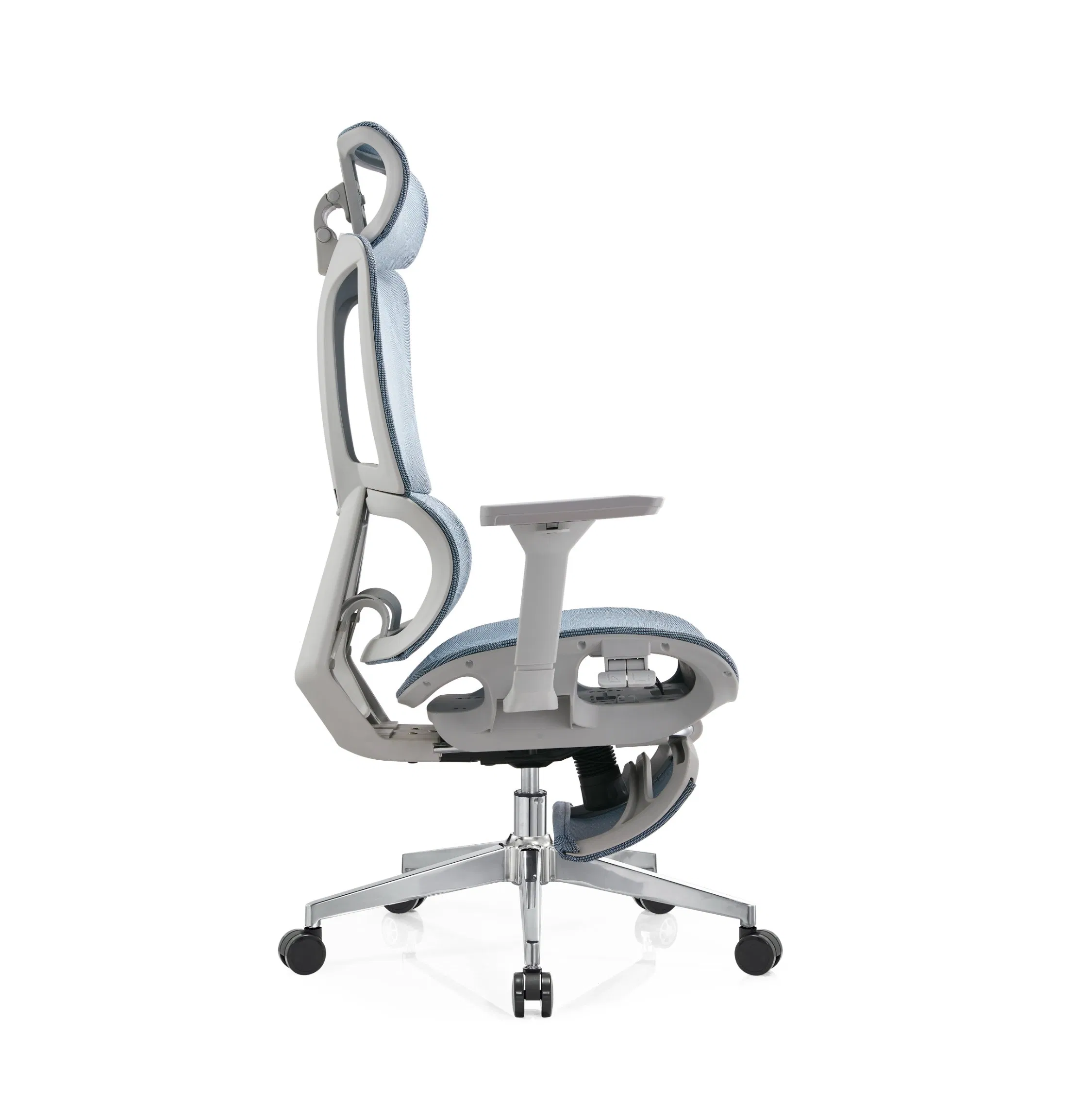 Modern Ergonomic Plywood Mesh Office Chair with Plaid Back Hollow Seat for Long Sitting Computer Learning Use