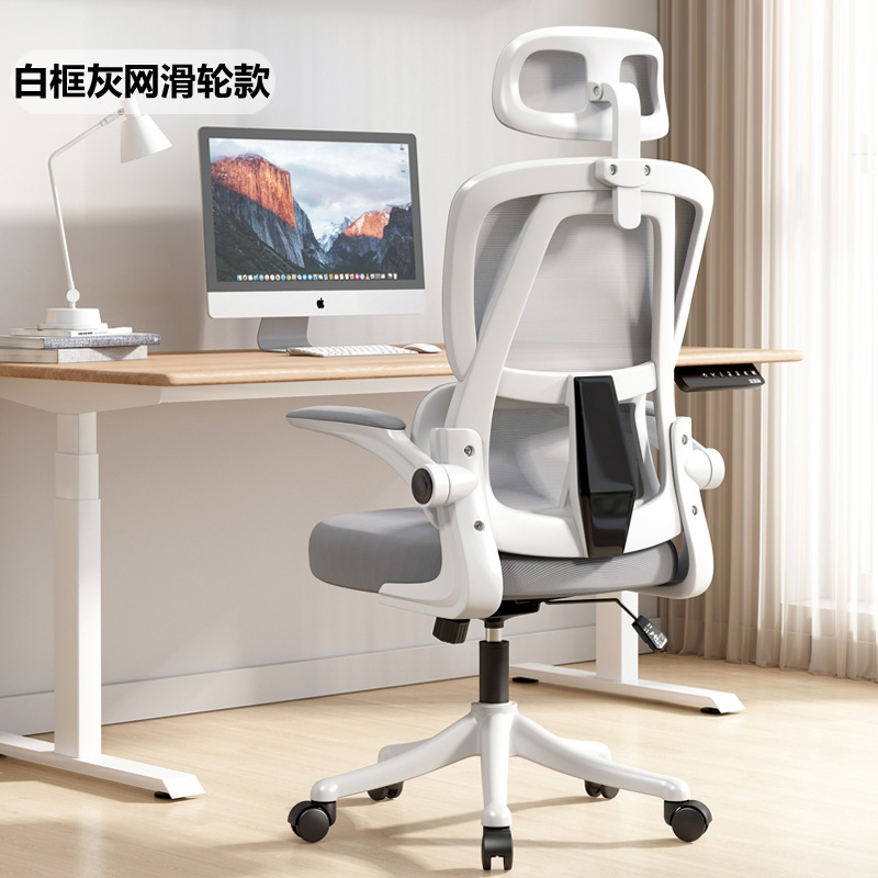 Modern Ergonomic Home Office Chair Long Sitting Backrest Seat Computer Desk Chair for Students Comfortable Mesh for Study Study