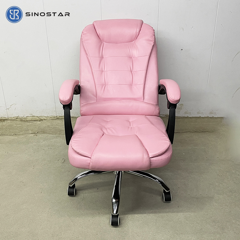 Modern High-Back Managerial Chair Featuring PU Leather and Smooth Casters