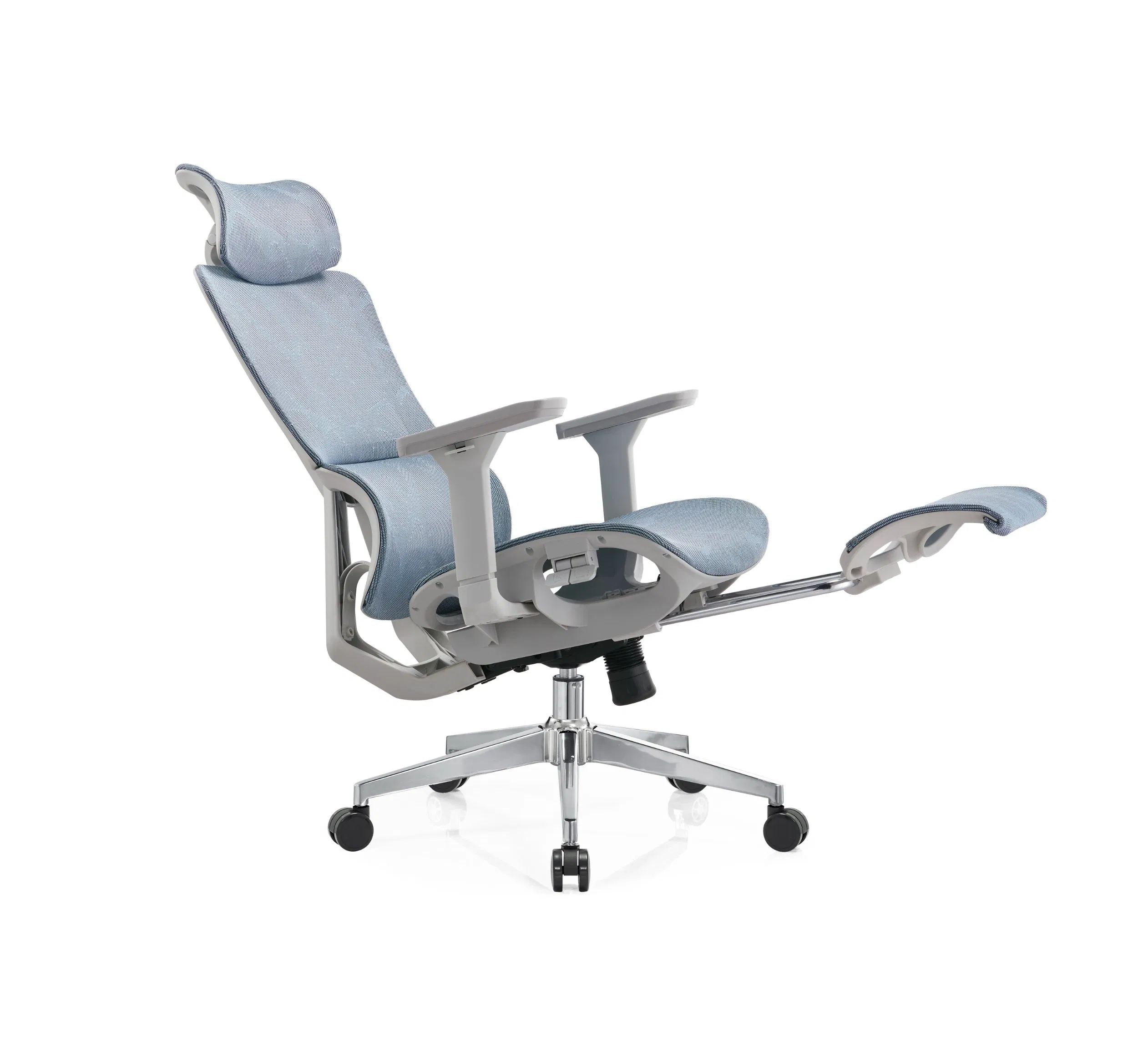 Modern Ergonomic Plywood Mesh Office Chair with Plaid Back Hollow Seat for Long Sitting Computer Learning Use
