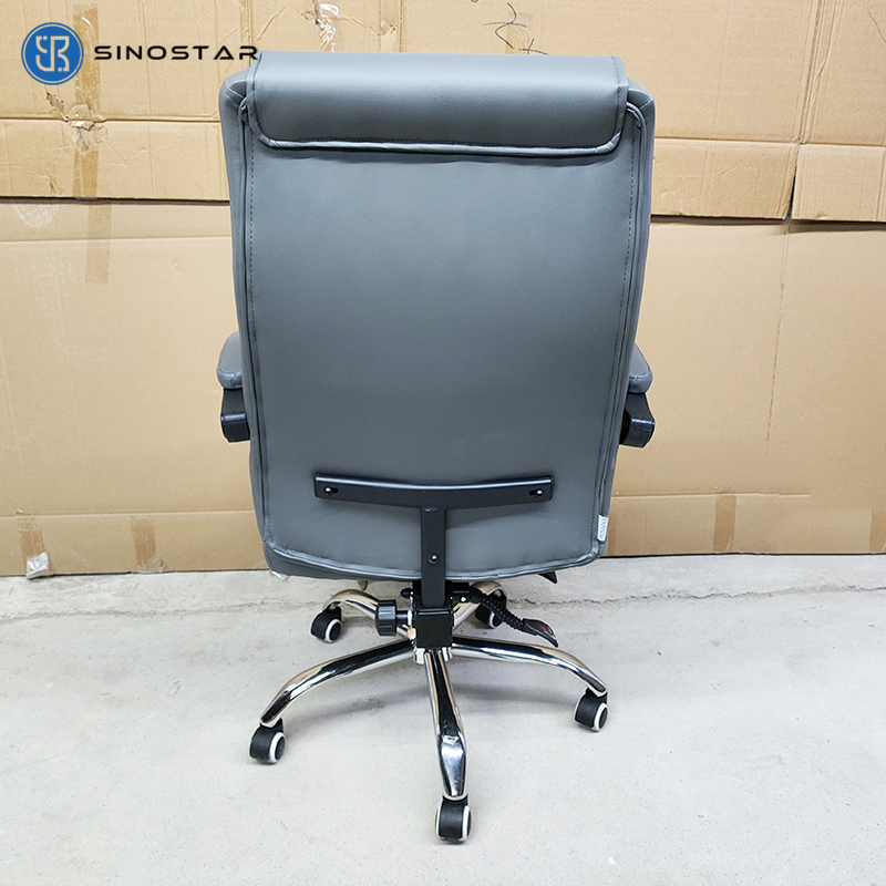 Ergonomic Managerial Swivel Chair Featuring Durable PU Leather and Tilt Mechanism