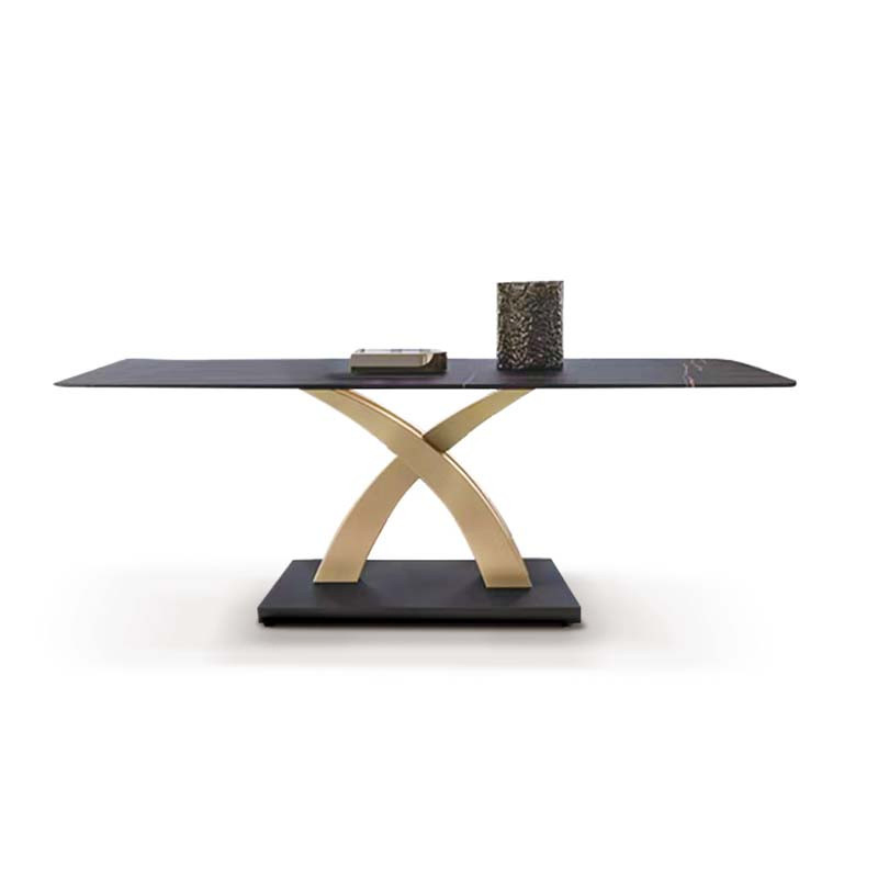 Living Room Black Rotary Banquet Table Luxury Chair Home Kitchen Dining Set