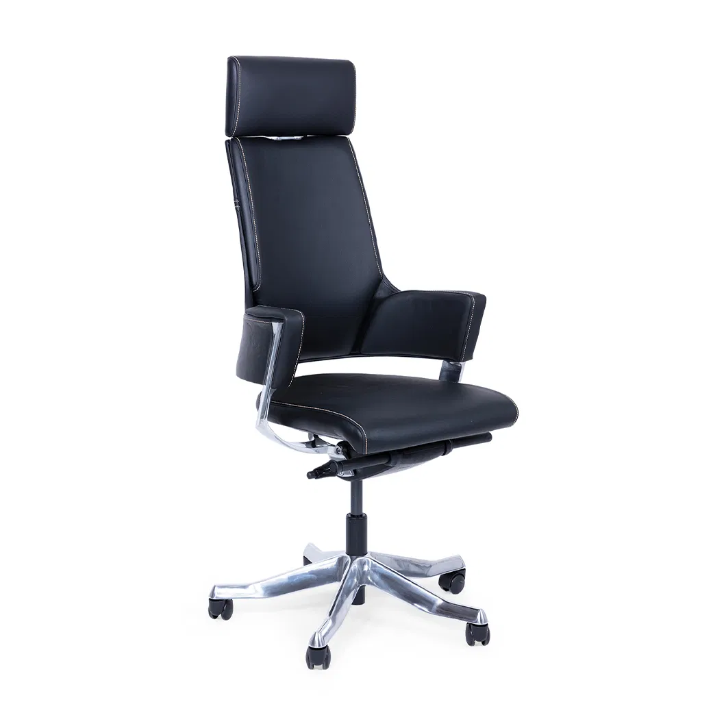 PU Leather Flip-up Arms Adjustable Tilt Angle Big and Tall Lumbar Support Height Adjustable Swivel Ergonomic Office Chair