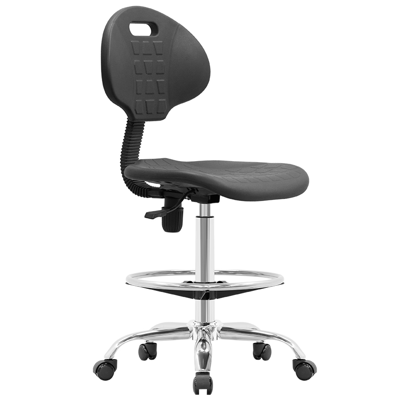 Wholesale Rolling Stool Task Chair Drafting Adjustable Lab Chair with Wheels and Backrest