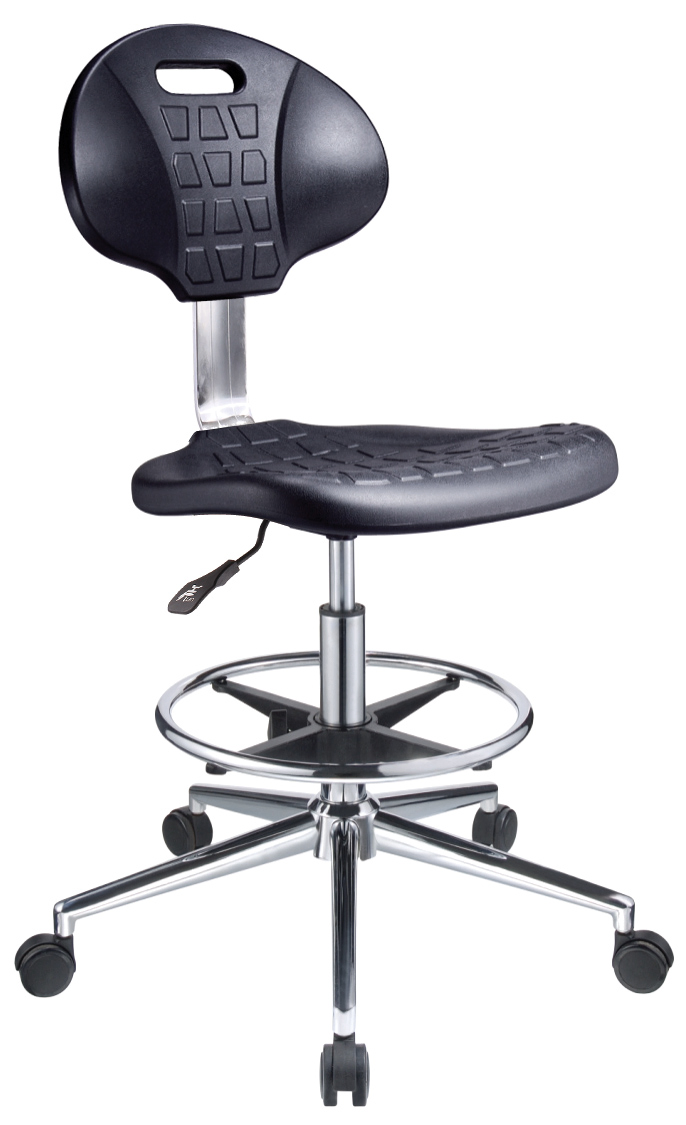 PU Soft Workshop Lift Swivel Armless Task Chairs for Lab Furniture