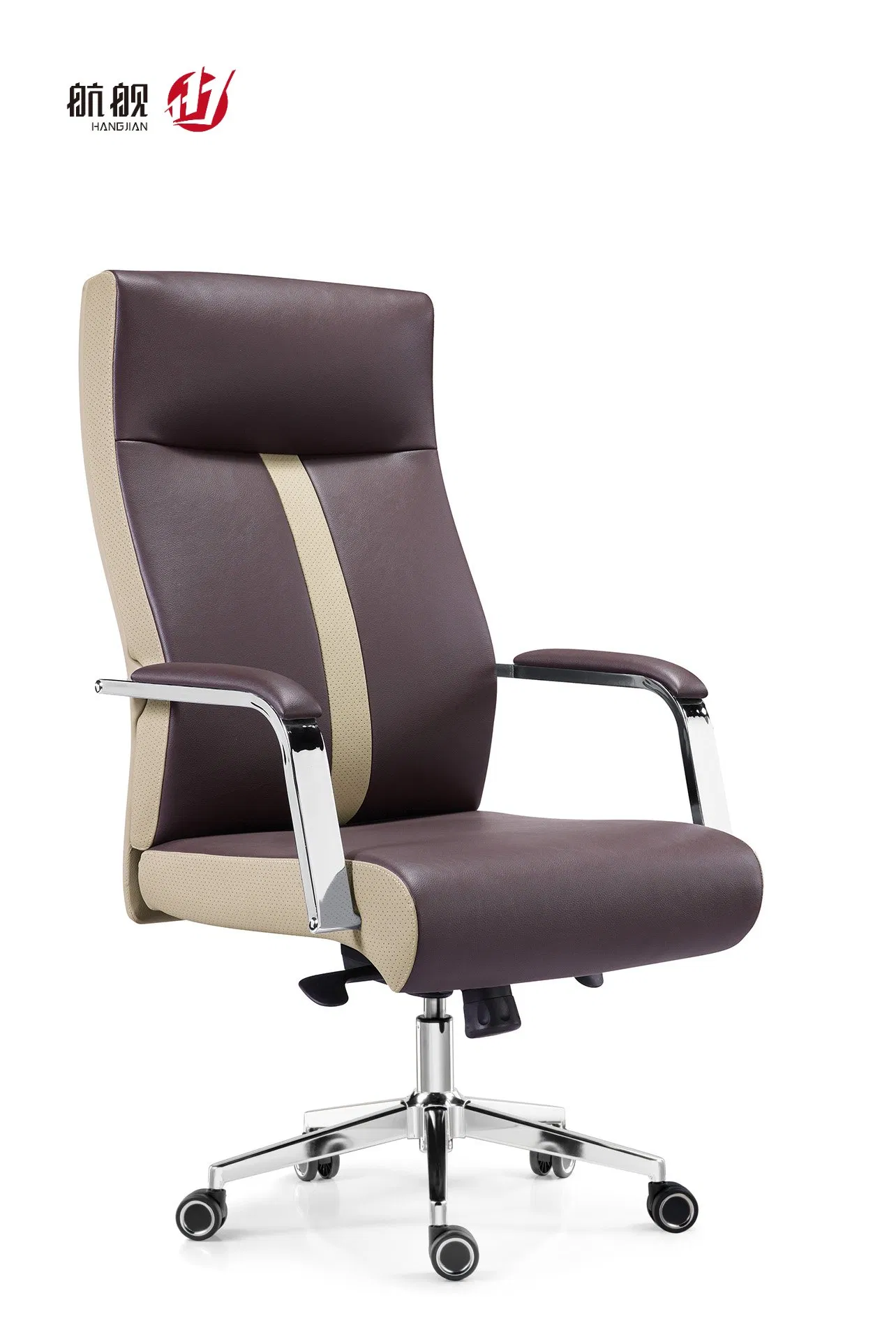 Quality Office Furniture Big and Tall Leather Wheel Swivel Executive Chair with High Back