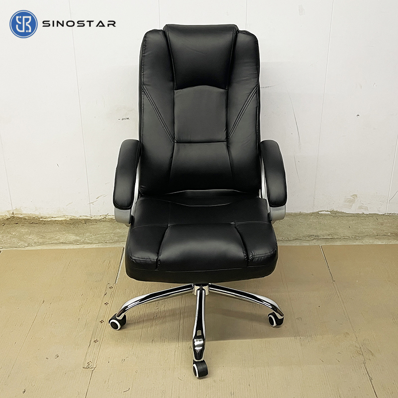 Managerial Office Chair Featuring Multi-Position Tilt and Fixed Armrests