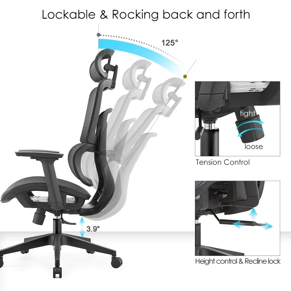 Mesh Office Chair Side View