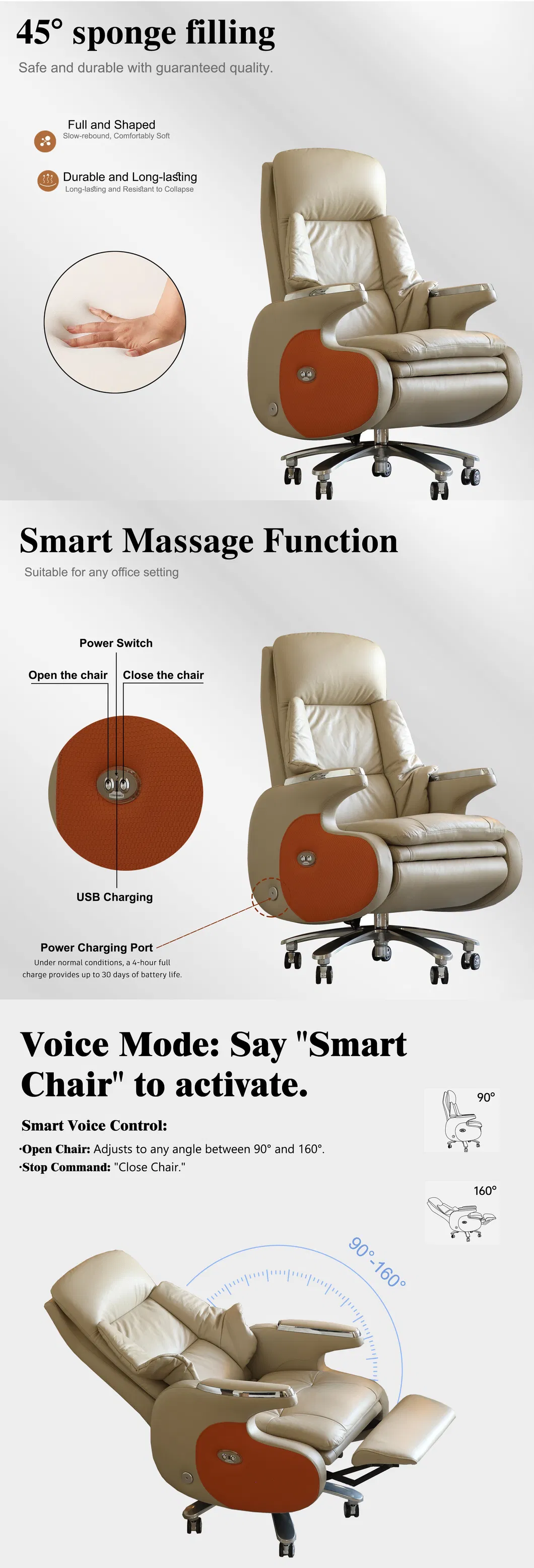 Massage Office Chair Features