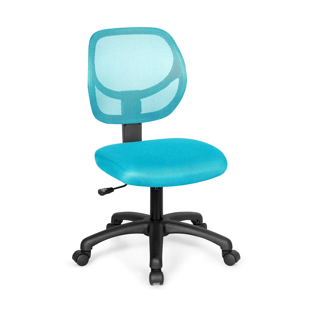 Home Low-Back Mesh Armless Office Desk Task Chair Swivel Rolling Office Chair No Arms for Small Space