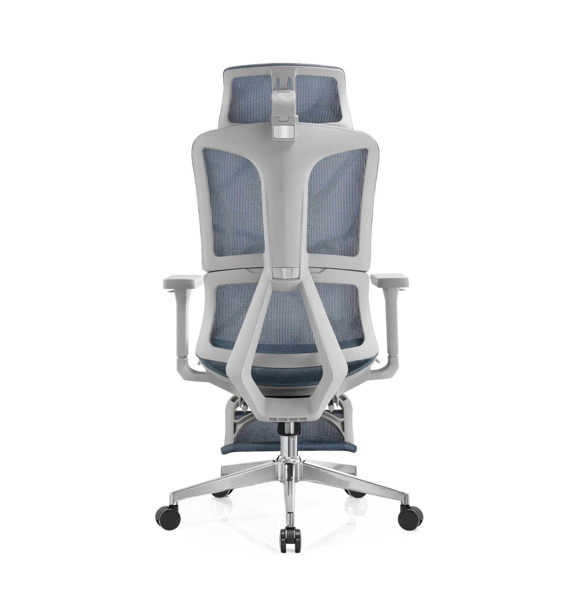 Modern Ergonomic Plywood Mesh Office Chair with Plaid Back Hollow Seat for Long Sitting Computer Learning Use
