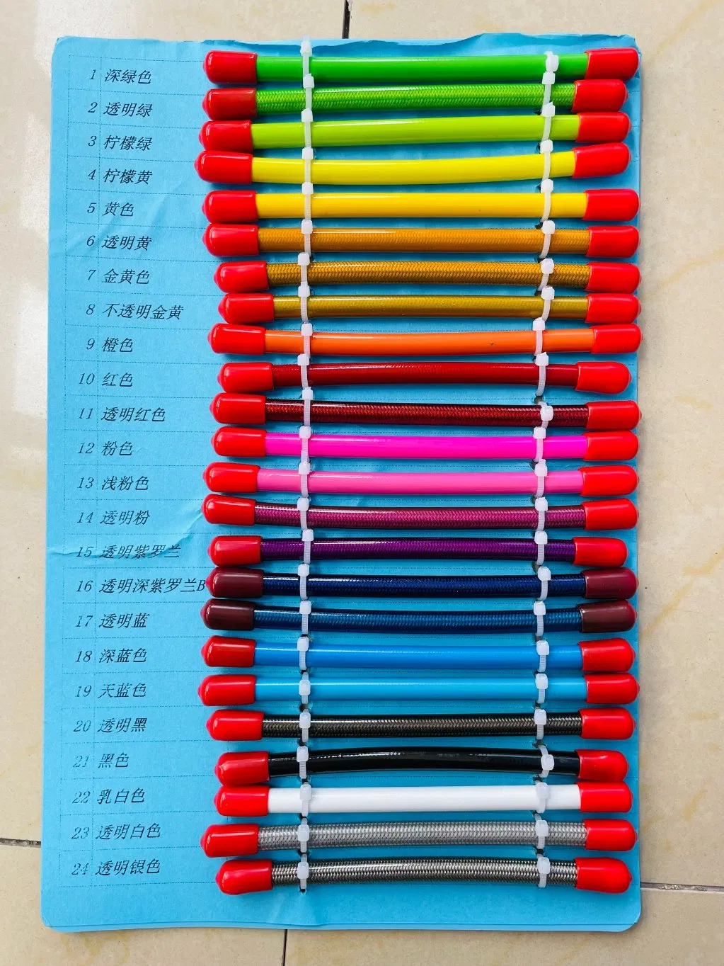 1/8 3/16 Motorcycle Color Cover Racing Car Stainless Steel Braided PTFE Brake Cable Oil Hose Tube Assembly Line