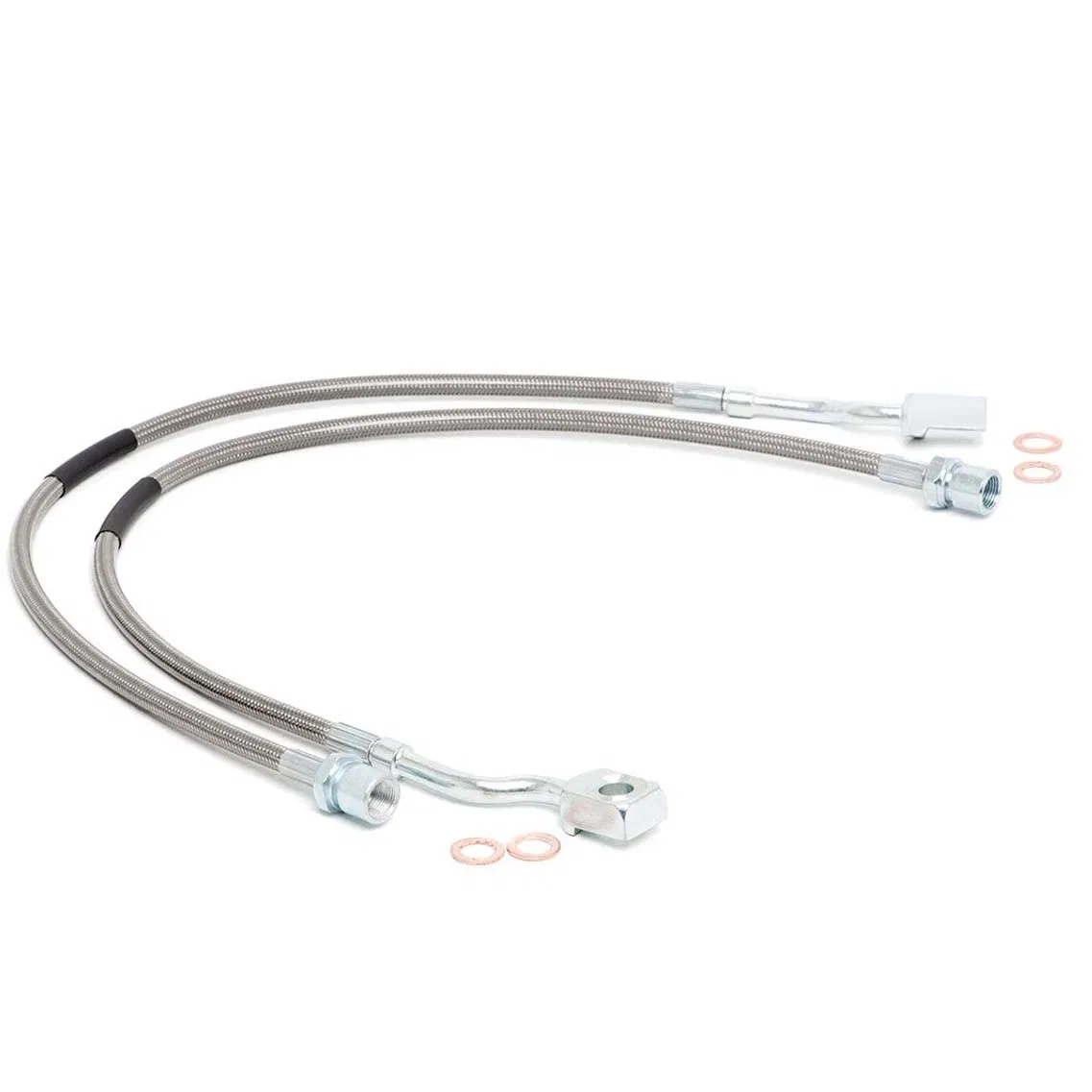 1987-2006 Jeep Wrangler Tj/Yj/Xj Front Rear Extended Brake Line Hose Kit Stainless Steel Brake Cable 3PCS Braided Brake Lines