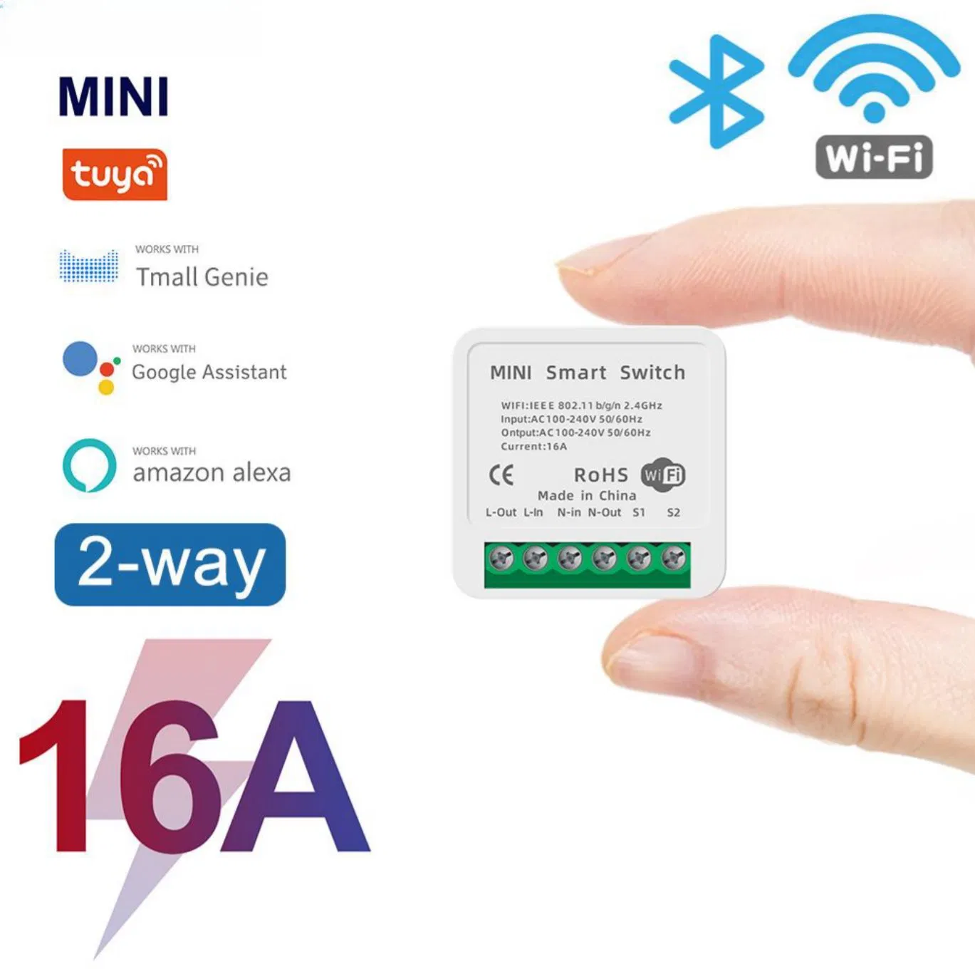 SLS Mini WiFi Smart Switch Module 16A Universal DIY Smart Relay Module