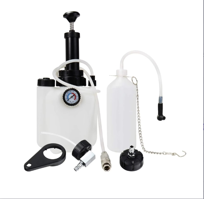 Manual Brake Clutch Fluid Bleeder Kit Oil Change Bleeding Tool Set with 3L Hand Pressure Pump