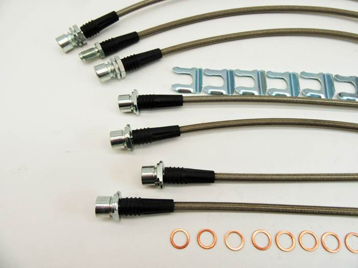 High Quality DOT Approved Extended Stainless Steel Braided Brake Hose Line Kit for Toyo Ta Land Cruiser 76 78 79 300 Series ABS Front R Disc Brake Conversions