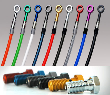 1/8 3/16 Motorcycle Color Cover Racing Car Stainless Steel Braided PTFE Brake Cable Oil Hose Tube Assembly Line