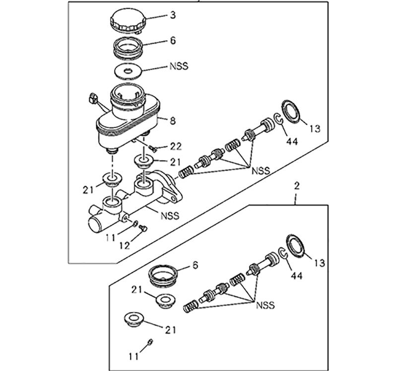 Truck Spare Parts Brake Master Cylinder for Isuzu Panther Tfr/TFS Pickup 8-97038-248-0 8970382480 8-94313-438-1 8-94313-438-2