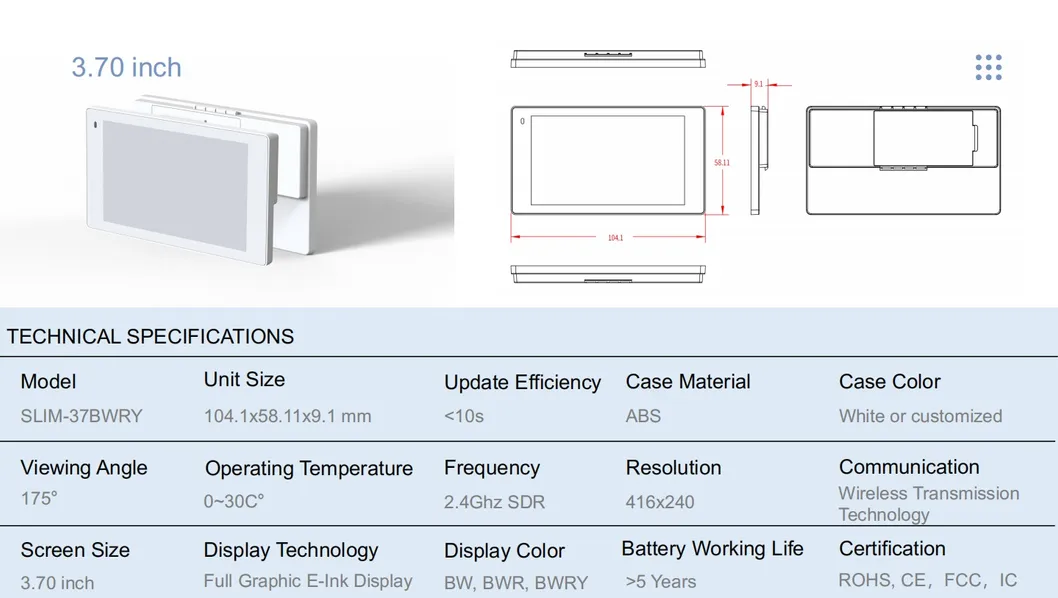 E-Ink Module Main View