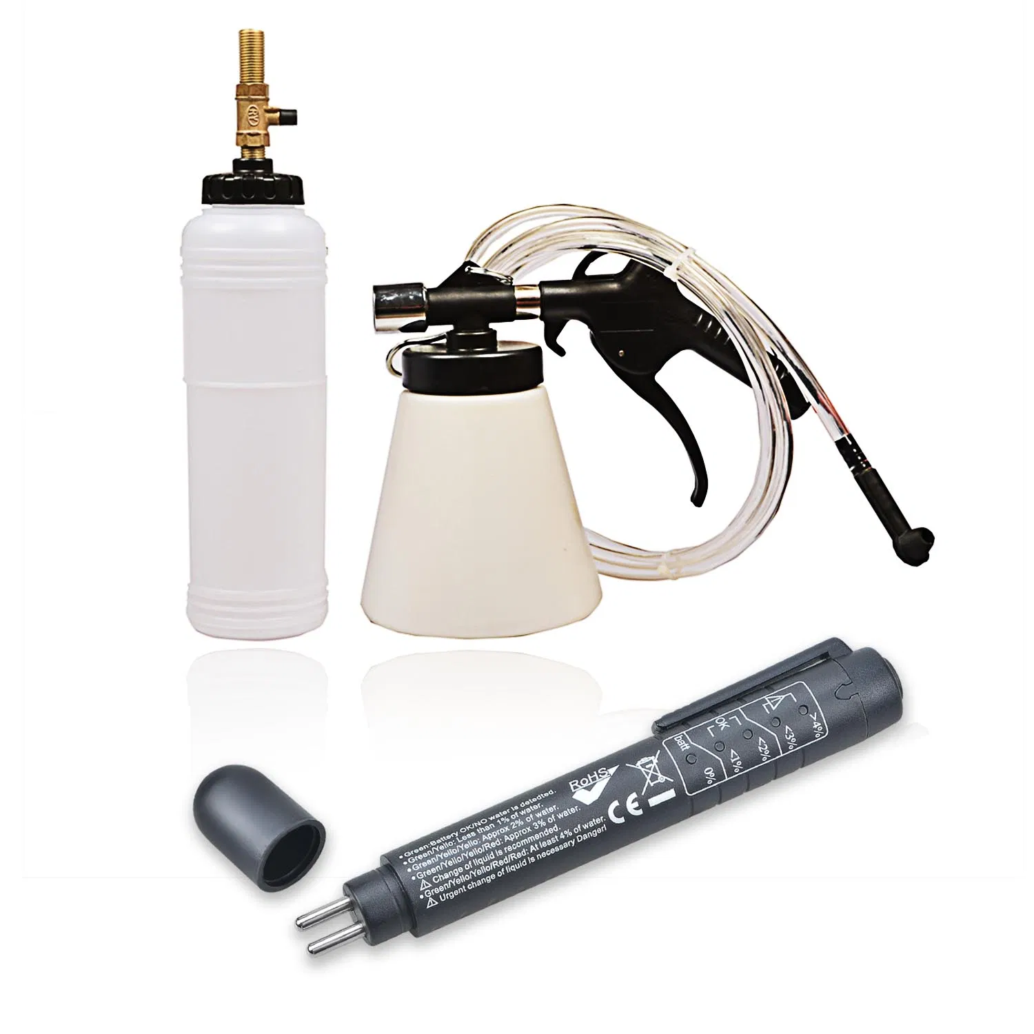 Pneumatic Brake Fluid Bleeder Bleeding Tool with Fluid Oil Tester Pen