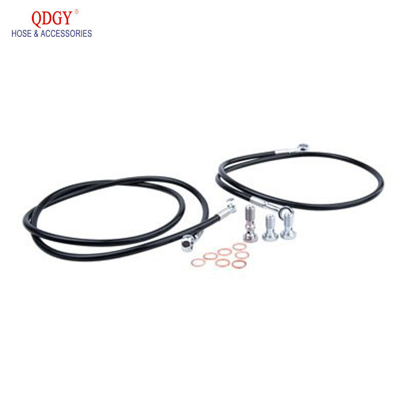 Tusk Front UTV Standard Length Black -Fits: Polaris Ranger Rzr XP 1000 2014-2019 Tefl on PTFE Stainless Steel Braided Brake Cable Hose Pipe Assembly Line